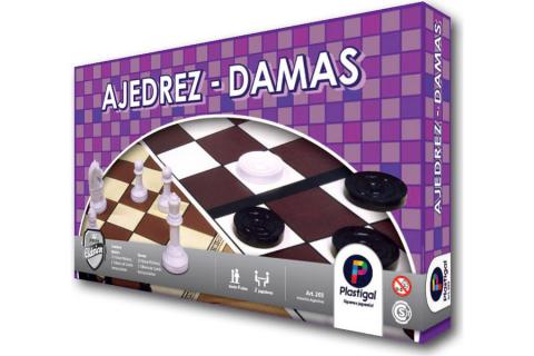 Damas 30 Fichas Plásticas,  1 Tablero de Cartón InstrucccionesContiene: Ajedrez 32 Fichas Plásticas,  1 Tablero de Cartón Instruccciones